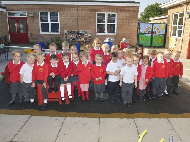 Making their start in education 10 years ago, members of the Ducks reception class at Eastfields Infants and Nursery School, in Louth.