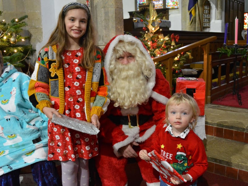 Poppy and Charlie received gifts from Santa