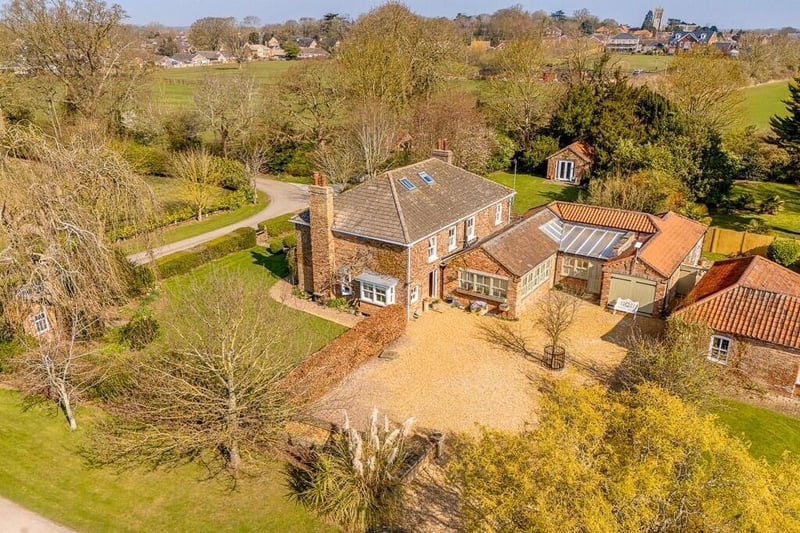 An aerial view of the property.