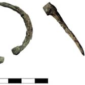 The Iron Age brooch recently discovered on the pipeline route.