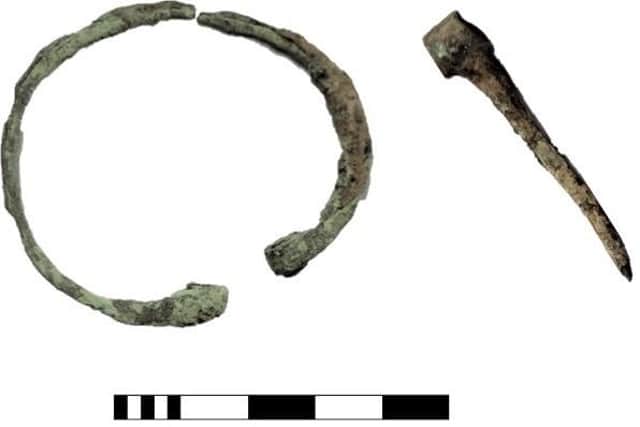 The Iron Age brooch recently discovered on the pipeline route.