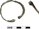 The Iron Age brooch recently discovered on the pipeline route.