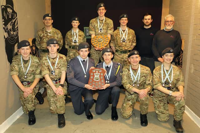 The three 2160 (Sleaford) Air Training Corps Squadron teams, and their coach and support staff. Photo: Stephen Hullott