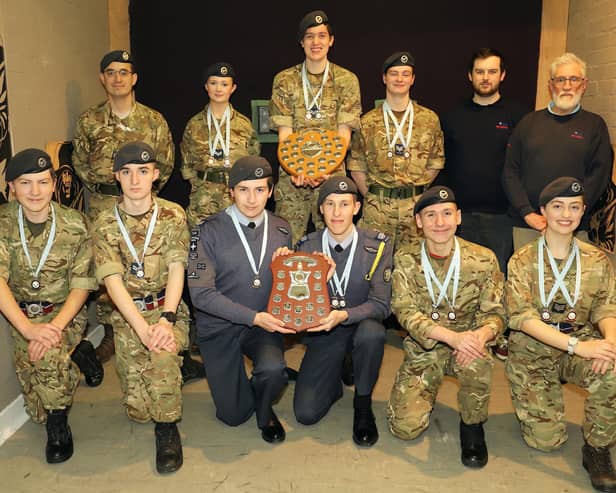 The three 2160 (Sleaford) Air Training Corps Squadron teams, and their coach and support staff. Photo: Stephen Hullott