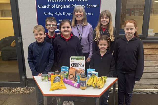 Children from Newton on Trent Church of England Primary School are looking to establish a food larder in the village