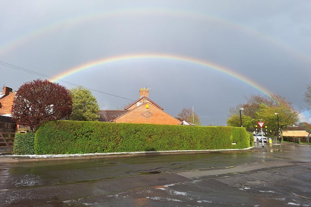 A superb shot from eagle-eyed Andy Eyre shows this rainbow over Brinsley.