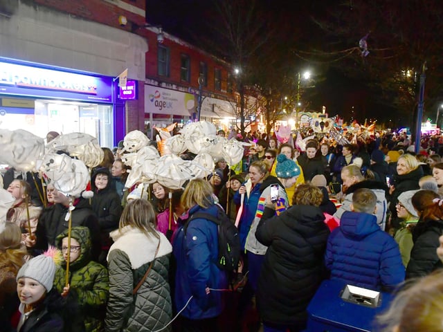 The parade makes its way into Strait Bargate.