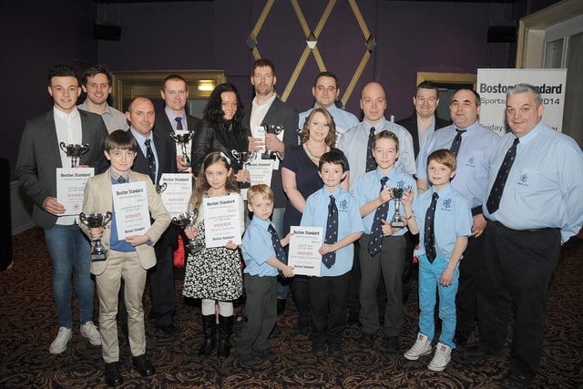 Award-winners at the Boston Standard Sports Awards of 10 years ago. The ceremony, which had to be re-arranged from the previous December after the floods of that month, was held at the town's Assembly Rooms. It was hosted by BBC Radio Lincolnshire presenter Scott Dalton, who was also given a special award on the night for his contribution to sports broadcasting with his coverage of Boston United.