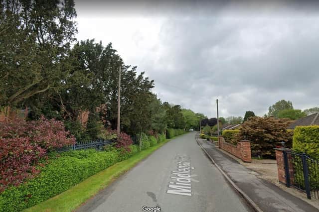 A sinkhole has reportedly opened up at Middlegate Road West, Frampton.