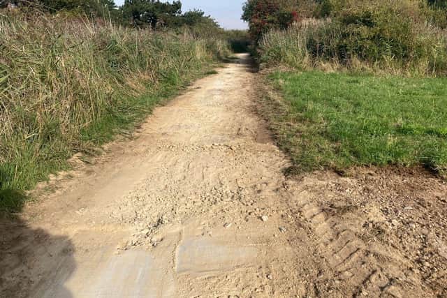BEFORE: Lincolnshire County Council has invested £10,000 to improve the Country Park Trail.