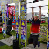 Nick and Sophie Davies of Horncastle hanging in there.