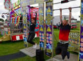 Nick and Sophie Davies of Horncastle hanging in there.