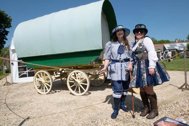 Steampunks Shellie Taylor of Sleaford and Maddy Eyre of Horncastle.