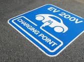 EV charge point sign.