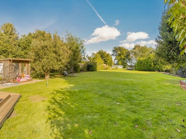 The rear garden.
