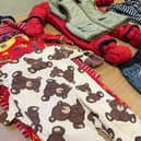 Children's clothes on offer at a Lincoln swap