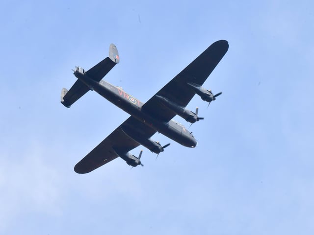 A Lancaster fly-past on Saturday.
