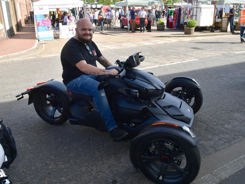 Lee Young of Holbeach sitting on his Can-Am Ryker