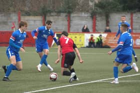 Gainsborough Trinity on their way to a point at Hyde United on Saturday.