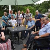 Lindsey Lodge patients and staff are pictured at The Butterfly Wing opening