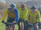 The mountain bike riders for Aegir enjoy the route.