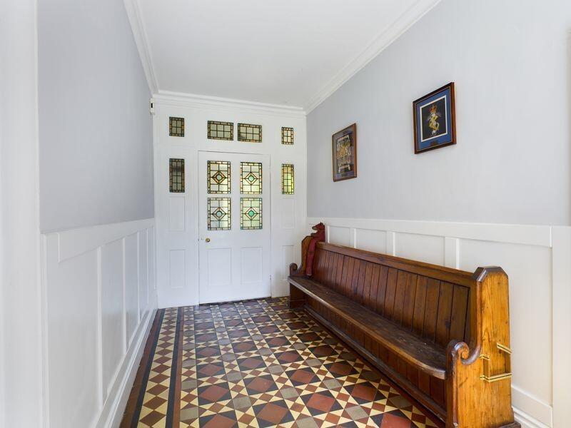 The hallway beside the entrance lobby.