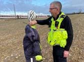 SC Abbott with the scarecrow.