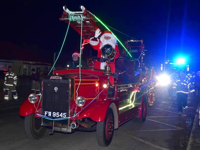 Santa on his vintage fire engine during Louth Fire Station Santa Run. Photos: D.R.Dawson Photography