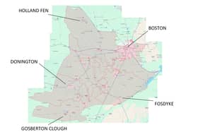 The affected area, according to the Anglian Water website.