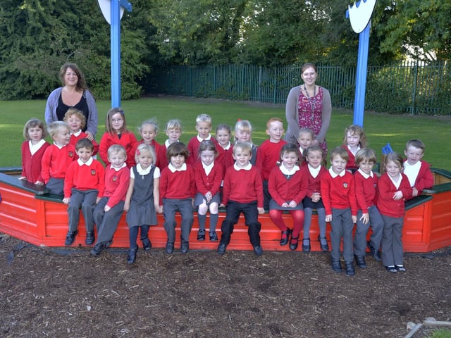 Some of the new starters at Holton le Clay Primary School.