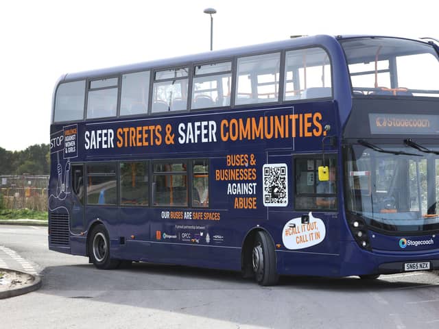 Businesses Against Abuse bus at launch