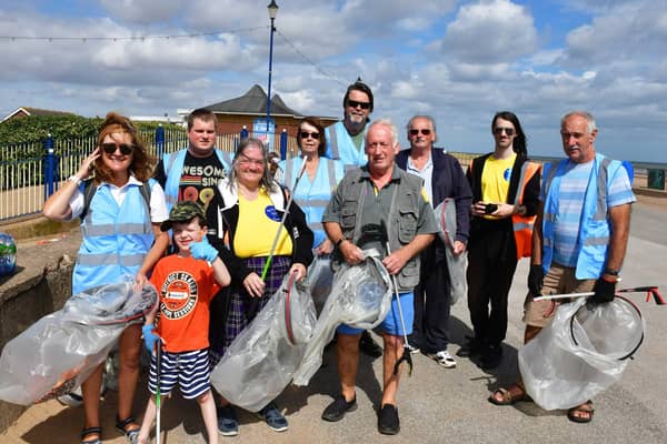 The Sutton on Sea Beachcare volunteers who attended the Clean up. Photos: Mick Fox