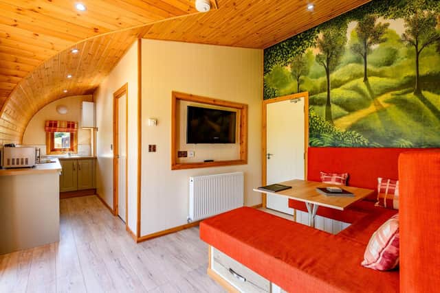 The living area at Wild Acre Village