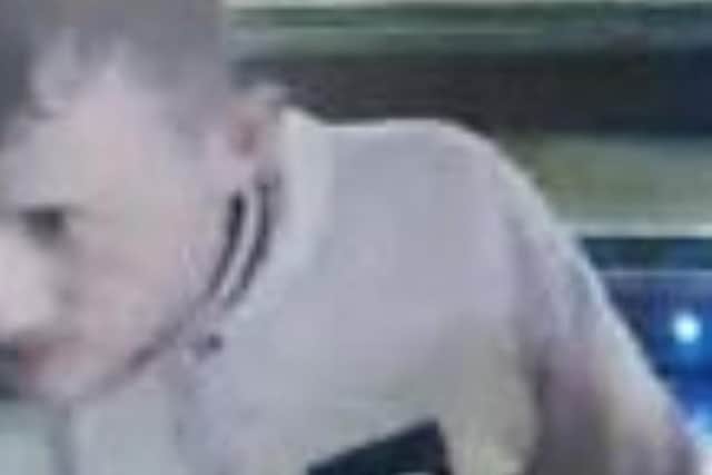 A photo of the man Louth Police want to speak to in connection with a GBH in Louth.