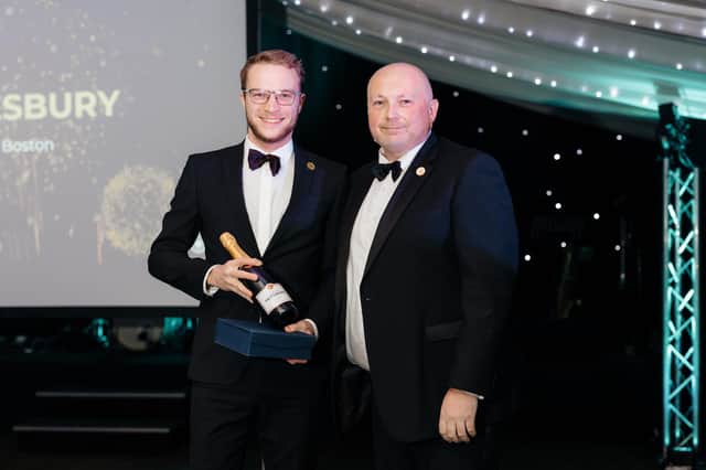 Dominic (left) with group regional operations manager Mark Chapman.