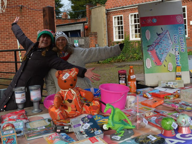 Julie Lambie and Yvonne Horrocks on the MRAG (Market Rasen Action Group) stall