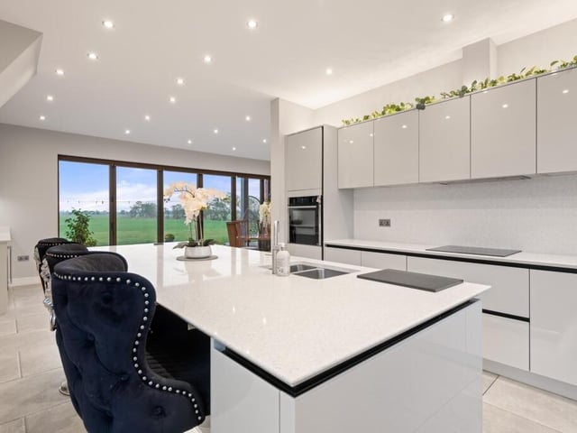 Another angle on the kitchen section of the open-plan kitchen, dining room, lounge.
