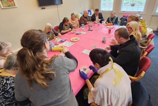 A Wednesday craft session at   Spilsby Wellbeing Hub.