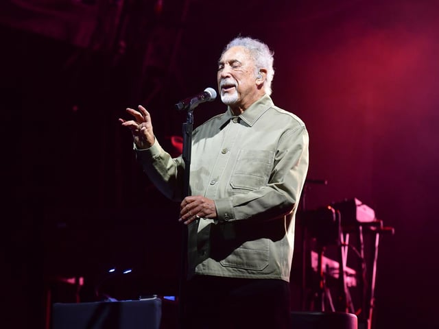 Sir Tom in concert. Photo: David Dawson
