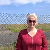 Sarah Carter, leader of Save Our Scampton campaign, outside the former RAF Scampton