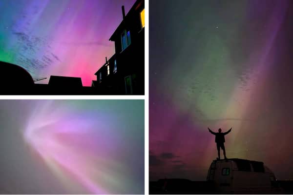 Some of the photographs of the Northern Lights shared with the Boston Standard.