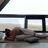 Millie Laws who runs Unity yoga classes at the North Sea Observatory in  Chapel St Leonards.