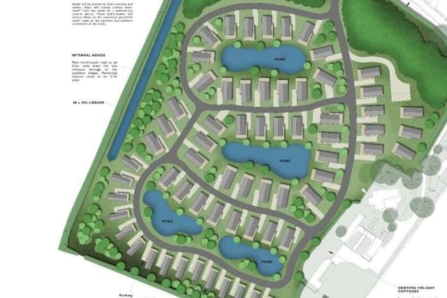 The revised plans for a caravan park on Sea Lane, Hogsthorpe Photo: Andrew Clover Design and Planning