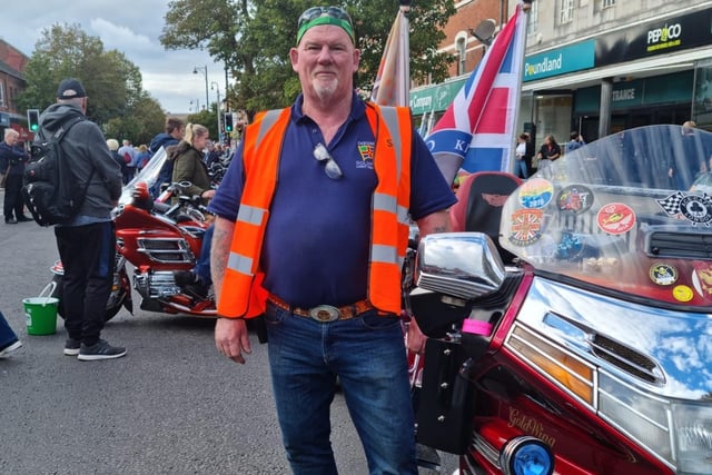 Goldwings Light Parade organiser Mike (Sandy) Sands delighted to be back in Skegness.