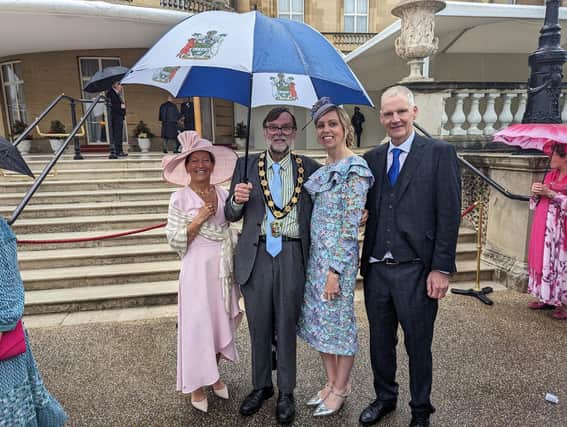 Coun Moira Westley and Coun Stephen Bunney, with West Lindsey officers Sally Grindrod-Smith and Ady Selby. |Image: Moira Westley.
