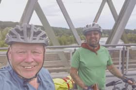 Paul and Neil crossing the River Danube.