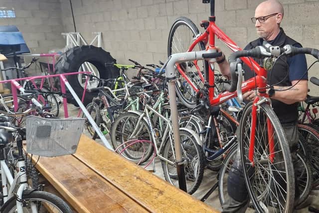 Volunteers have been trained to renovate the donated bikes for Wheels for Life.