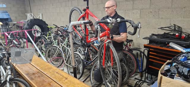Volunteers have been trained to renovate the donated bikes for Wheels for Life.