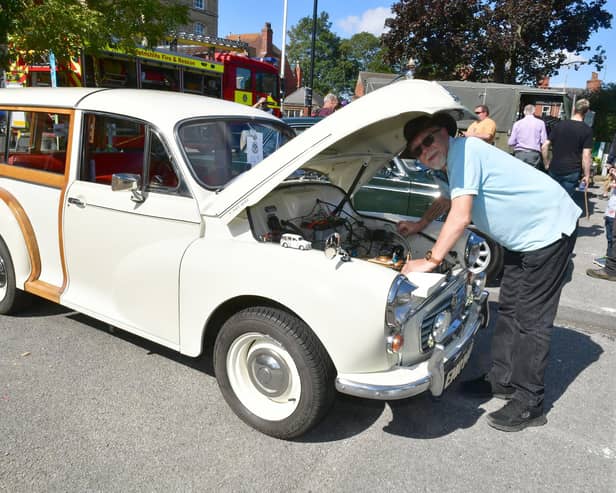 Tony Weir of Scopwick with his 1966 Morris Traveller