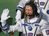 Tim was the first British ESA astronaut to visit the International Space Station, launching on a Soyuz rocket on 15 December 2015 with crewmates Tim Kopra and Yuri Malenchenko. He is pictured here as he boards the Soyuz TMA-19M spacecraft at the Russian-leased Baikonur cosmodrome, prior to blasting off to the International Space Station (ISS), on December 15, 2015. Picture: SHAMIL ZHUMATOV/AFP via Getty Images.